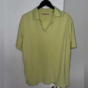 Tommy Bahama Men’s Large Polo Yellow Strip modal/polyester
